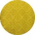 thumbnail image 1 of Ahgly Company Indoor Round Oriental Yellow Industrial Area Rugs, 7' Round, 1 of 4