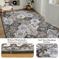 thumbnail image 5 of Hasoo Washable Living Room Area Rug 5x7 ft Modern Floral Non-Slip Soft Low Pile Indoor Gray/Brown Carpet, 5 of 5