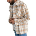 thumbnail image 4 of Frontwalk Plaid Button Up Shacket for Mens Check Print Shirt Jacket Casual Winter Fall Long Sleeve Outwear Tops with Pocket, 4 of 7