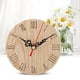 thumbnail image 3 of Reloj de pared para colgar en el pasillo, jardín y exterior, con pantalla analógica de madera clásica (12 cm), 3 of 8
