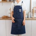 thumbnail image 4 of PENGXIANG Woodworking Apron Navy Blue Canvas With Tool Pockets Waterproof 56 X 80X 22Cm Bib Adjustable Cooking Kitchen Aprons, 4 of 18