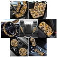 thumbnail image 2 of Renewold American Tribal Sunflower Bee Retro 12 Pieces Car Seat Cover Auto Steering Wheel Cover, Seat Belt Strap Wrap Cover Armrest Pad Handbrake Cover Gear Shift Cover+Sedans Cup Holder Coasters, 2 of 7