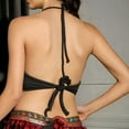 thumbnail image 5 of Blusa de poliéster con borlas y lentejuelas para danza del vientre, estilo indio, informal, para mujer, 5 of 5