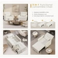 thumbnail image 7 of AECOJOY Sleeper Chair Bed 3 in 1 Sofa Bed for Adults Fold Out Sofa Convertible Reading Chair,Teddy Wihte, 7 of 7