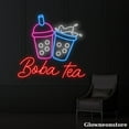 thumbnail image 2 of Glowneon Boba Tea Neon Sign, Boba Tea Led Sign, Open Welcome Boba Tea Neon LED Light Wall Art, 2 of 5