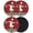 Red, variant on Funny Chef Coasters Set of 2, Absorbent Coasters for Drinks, Chefs Cook Food Kitchenware Retro Black Plaid Coaster for Desk Coffee Table Protection, Home Decor House Warming Gifts 4"