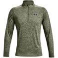 thumbnail image 3 of Under Armour Mens Tech 2.0 1/2 Zip-up T-Shirt Marine Od Green 390/Black 3X-Large, 3 of 4