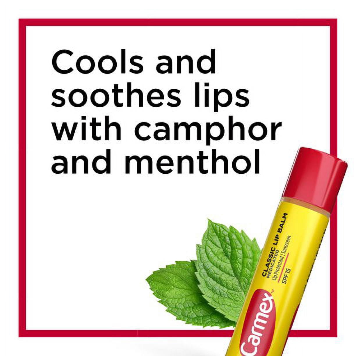 Carmex Classic Medicated Lip Balm Stick, Original, SPF 15, 0.15 oz