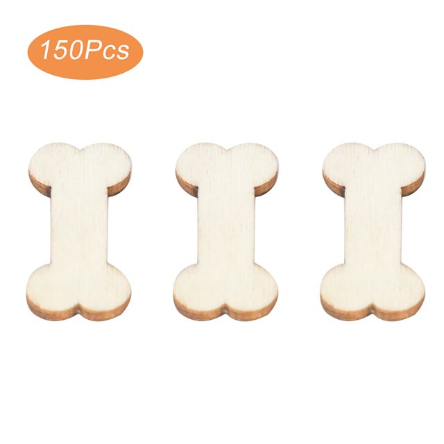 Madera Decorativa De Forma Inacabada, Madera Decorativa Duradera Con Forma De Hueso, Pequeña Ampliamente Utilizada Para Manualidades De Bricolaje ANGGREK Otros