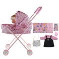 thumbnail image 3 of Cochecito de bebé Plegable Sunnimix con muñeca Recién Nacida y accesorios de enfermería, 3 of 8