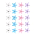 thumbnail image 1 of Ganga Única 20 piezas de pequeños clips para el cabello en forma de flor, mini clips para el cabello para niñas, bonitos pasadores de flores en blanco, rosa, azul y púrpura, 1 of 7