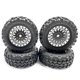 thumbnail image 1 of Juego de neumáticos YONGSHENG 4 Uds llantas de Metal Beadlock para coche RC negro, 1 of 5