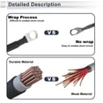 thumbnail image 2 of Cable de inversor de batería universal de 1 pieza Unique Bargains con terminal de 5/16" y 1 pie, cable de batería de calibre 5 AWG de cobre estañado negro, 2 of 7