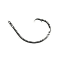 Tsunami SaltX Inline Perfect Circle Fishing Hook, 1/0 Size, Black Nickel, 1X Wire