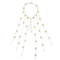 thumbnail image 2 of Diadema hippie ZHAOCHENG con flores corona floral cuentas de girasoles ajustable blanco, 2 of 5