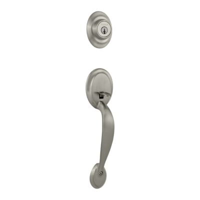 Kwikset Dakota Single Cylinder Handleset w/Polo Knob featuring SmartKey in Satin Nickel