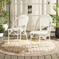 thumbnail image 3 of Safavieh Torino Metal Outdoor Dining Side Chairs - Set of 2, White, 3 of 13