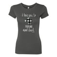 thumbnail image 2 of Wild Bobby, I Love You To Texas And Back Plaid Pop Culture Womens Slim Fit Junior Tee, Dark Grey, Small, 2 of 3