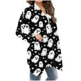 thumbnail image 6 of Drses‌‌ ‌‌‌‌‌‌‌‌‌‌‌‌Women's Halloween Pumpkin Print Cardigan - Long Sleeve Open Front Lightweight Coat, 6 of 6