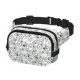 thumbnail image 2 of Fotbe Bicycle Cangurera Cuadrada con Estampado de Doble Capa, Bolsa de Cintura Ajustable Mini para Hombres y Mujeres, 2 of 9