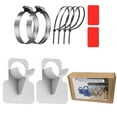 thumbnail image 2 of Swimming Pool Pipe Holder Kit with Hose Clamps Cable Ties, Adjustable ABS Plastic Support Bracket for 0.98-1.5" Pipes, Above Ground Pool Installation Tool, 2 of 7
