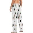 thumbnail image 5 of Black Polka Dots with Flowers Men's Pajama Pants Lightweight Sleepwear Bottom Lounge Pants, 5 of 6