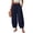 Navy #060, variant on Linen Barrel Pants Women Cotton Palazzo High Waisted Balloon Pants Summer Casual Beach Boho Wide Leg Baggy Trousers, XL