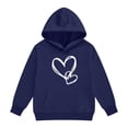 thumbnail image 6 of Girls' Heart Graphic Print Cute Hoodies Long Sleeve Pullover Hoodie Sweatshirt with Pocket Oversized Fleece Lined Cozy Jacket, 6 of 6