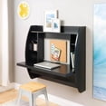 thumbnail image 2 of Allora Floating Computer Desk with Storage in Black, 2 of 8