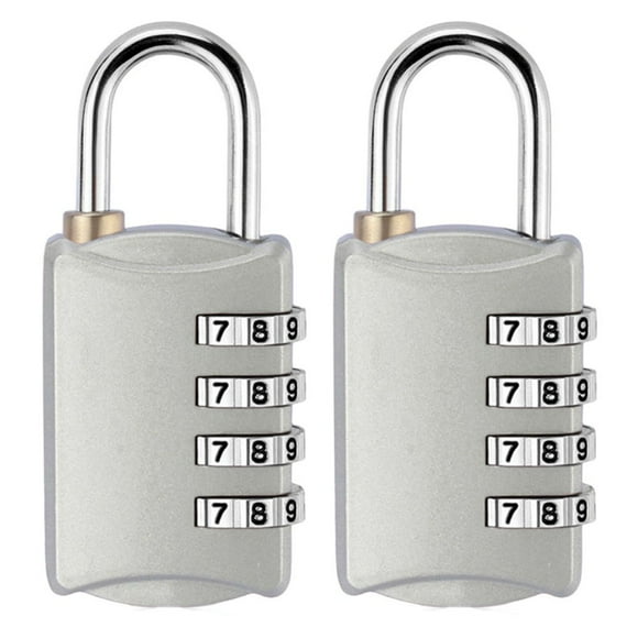 4 Digit Combination Lock Waterproof Padlock for School Gymnasium Lockers 2 Pack
