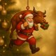 thumbnail image 1 of Seyotauo Christmas Tree Ornament Santa Claus Riding Bull Pendant – Christmas Holiday Decor, Christmas Tree Hanging Decoration for Family & Friends, Collectible Ornament, 1 of 6
