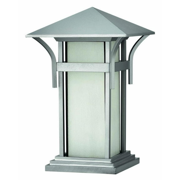 1 Light Large Outdoor Low Voltage Pier Mount Lantern in Craftsman-Coastal Style 11 inches Wide By 17 inches High-Titanium Finish-E26 Medium Lamp Base