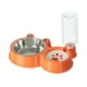 thumbnail image 4 of Comedero para perros y gatos, dispensador de agua de acero inoxidable, estación de alimentación para mascotas, gran capacidad, plato para beber, juego Naranja, 4 of 8