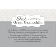 thumbnail image 3 of First Grandchild Picture Frame- White Double Hinged Tabletop Photo Frame Holds 4"x6" Pictures or Ultrasounds- Includes Beautiful Sentiment/Poem and Accented White Ribbon (Great Grandchild), 3 of 4