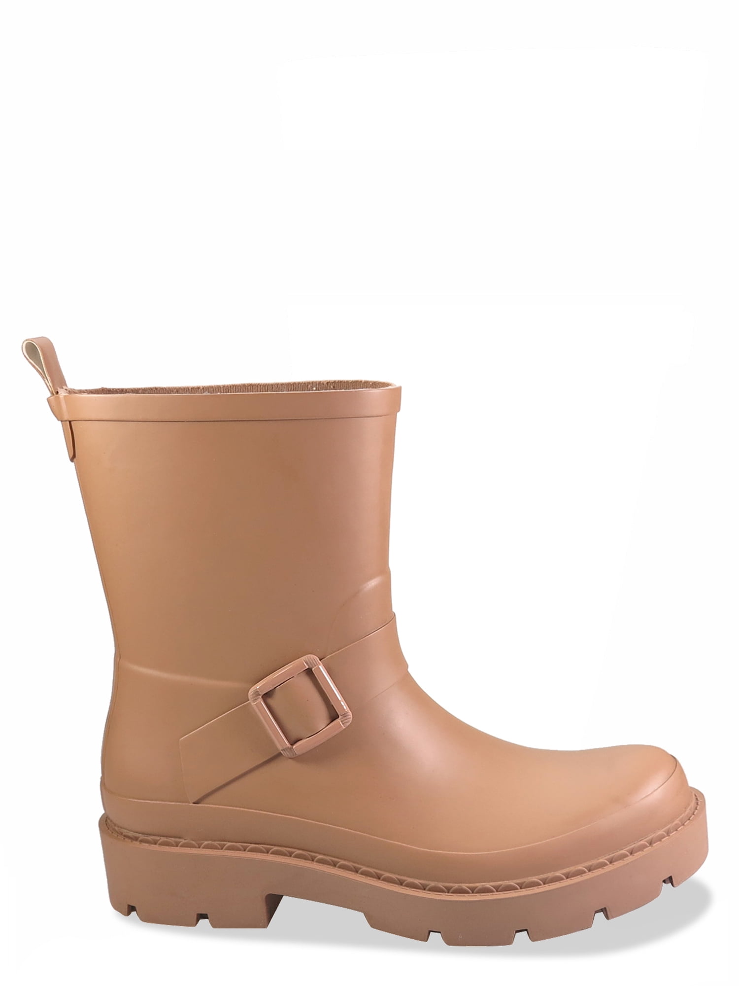 Time and Tru Women's Short Buckle Rain Boots