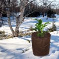 thumbnail image 3 of Anti-Ice Bag Outdoor Garden Plants Cover 1PCS Brown Bottom Removable Non-Woven Fabric Drawstring Design Gardening Tools, 3 of 6