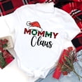 thumbnail image 4 of Camiseta con estampado de gorro de Papá Noel para toda la familia, ropa a juego para fiesta de Navidad, papá, mamá, niños, bebés, atuendos con apariencia festiva, remeras, 4 of 5