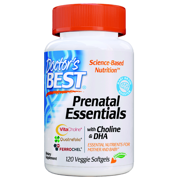 Doctor's Best Prenatal Essentials with Choline & DHA, Folate, B12