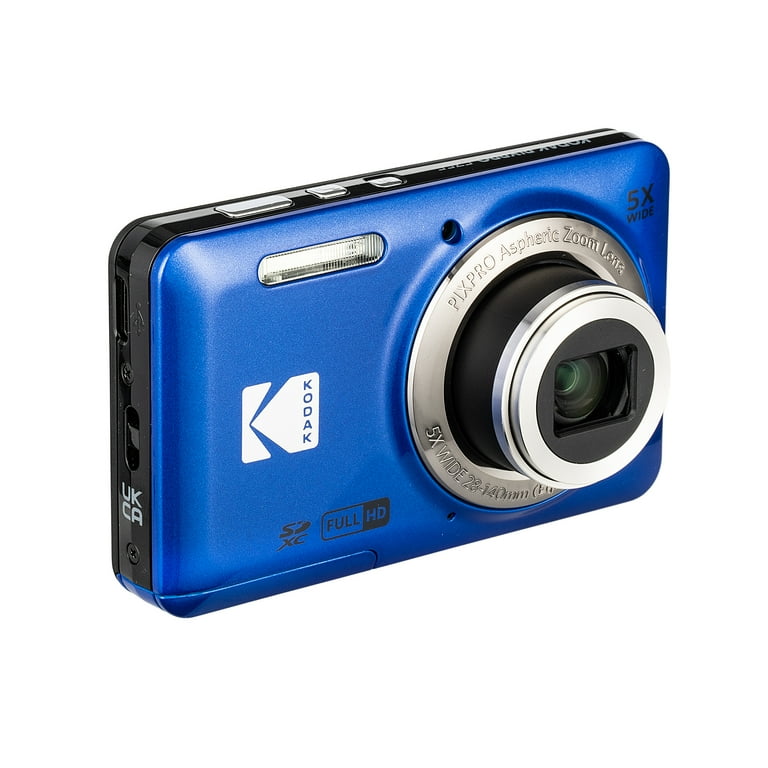 Kodak Pixpro FZ55 Digital Camera (Blue) Bundle Including: 128 GB