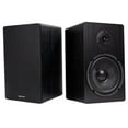 thumbnail image 2 of Pair Rockville RockShelf 64B Black 6.5" Home Bookshelf Speakers w/21" Stands, 2 of 11