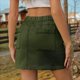 thumbnail image 4 of Faldas para Mujer, Estilo Y2k, Minifalda Vaquera de Cintura Alta, Pantalones Cortos Vaqueros Elásticos Verde M, 4 of 7