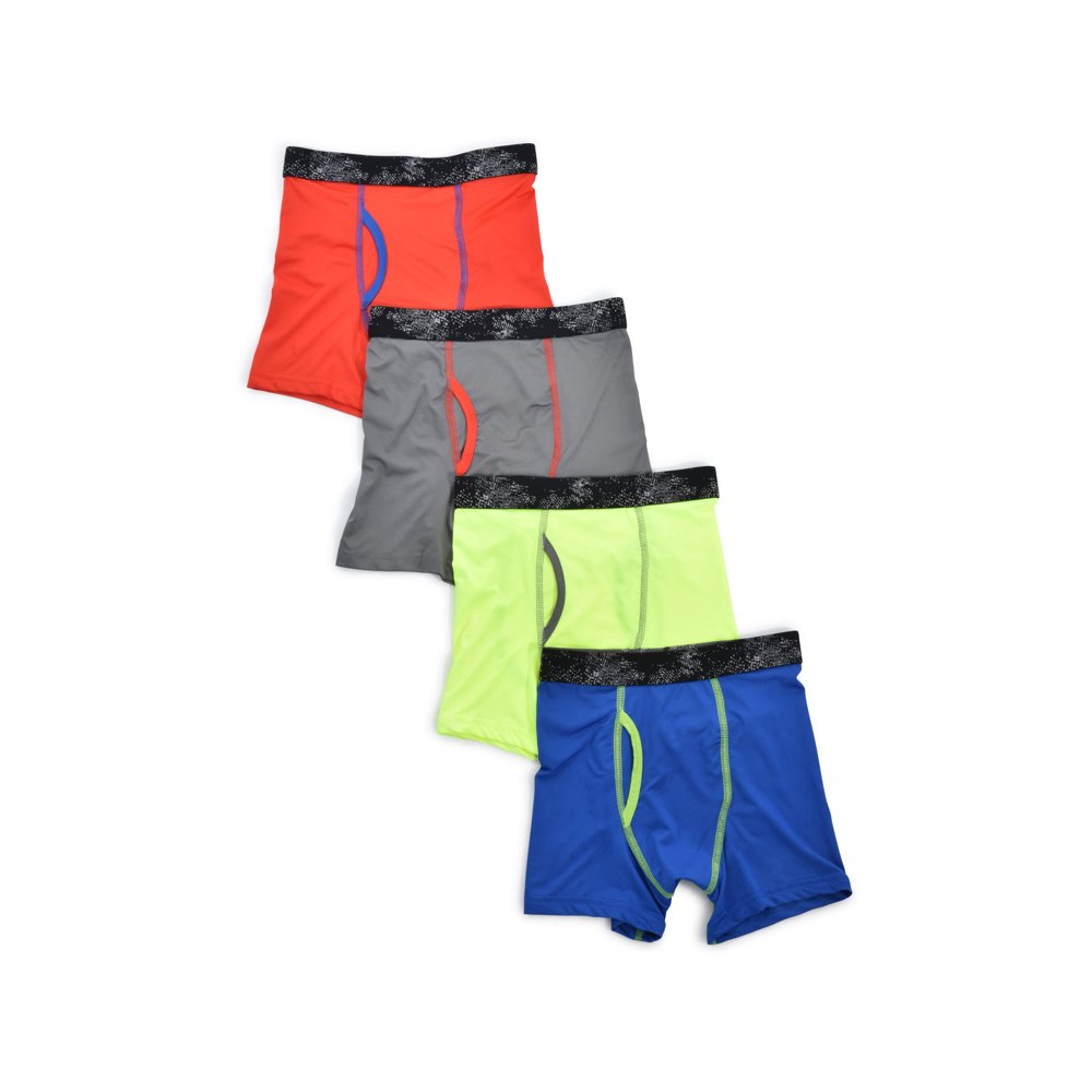 Athletic Works Athletic Works Solid Boxer Brief, 4 Pack