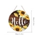 thumbnail image 3 of Wooden Welcome Doorplate Hanging Rack Wooden Sunflower Art Front Door Flower Wreath Hanging Bedroom Home Decoration, 3 of 6