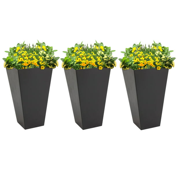 Indoor Plastic Garden Flower Pots, Tall Plastic Garden Planters