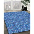 thumbnail image 2 of Ahgly Company Indoor Round Patterned Butterfly Blue Area Rugs, 8' Round, 2 of 6