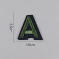 thumbnail image 5 of 26 piezas Parche termoadhesivo bordado Parches con apliques del alfabeto Letras A-Z Parche termoadhesivo Parche para coser Reparación decorativa Parches termoadhesivos Decorar parches de letras Tela para ropa Jeans Rojo Verde, 5 of 5