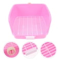 thumbnail image 2 of 1Pc Hedgehog Potty Training Plastic Bunny Litter Box Rabbit Toilet Litter Tray, 2 of 5