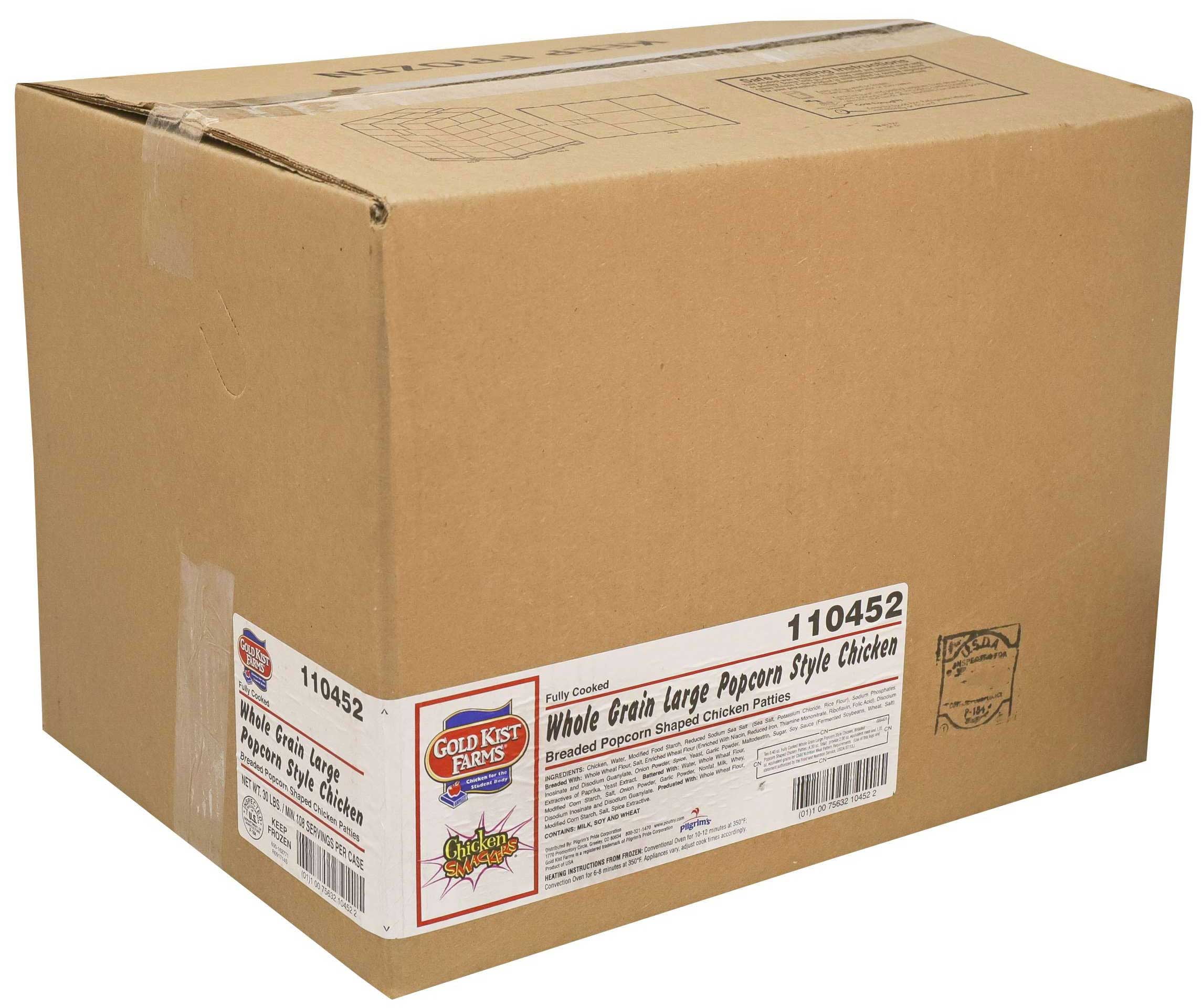 (6 Pack) Gold Kist, Dark Meat Whole Grain Breaded Popcorn Chicken, 5 lb.