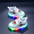 thumbnail image 7 of Ccpelsie LED Light Up Boys and Girls Sneakers - Lightweight Tennis, Athletic, Kids and Toddler Light Up Shoes for Girls and Boys Little Kid Shoes(White,7), 7 of 7
