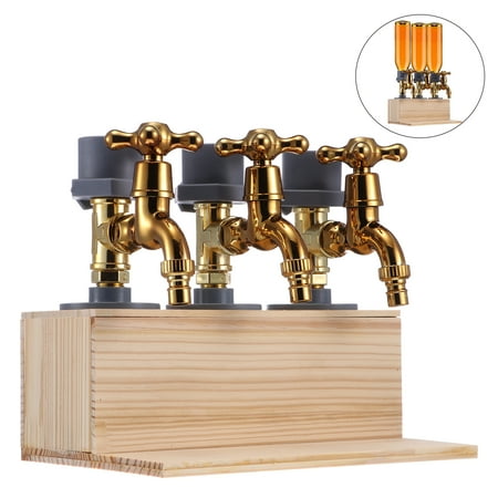 

Drink Bottle Dispenser Shape Wood Dispenser Alcohol Bars Man Cave Stuff Bar Butler Father s Day Gift Bar Decor for Home Bar Party Dinner (Double)
